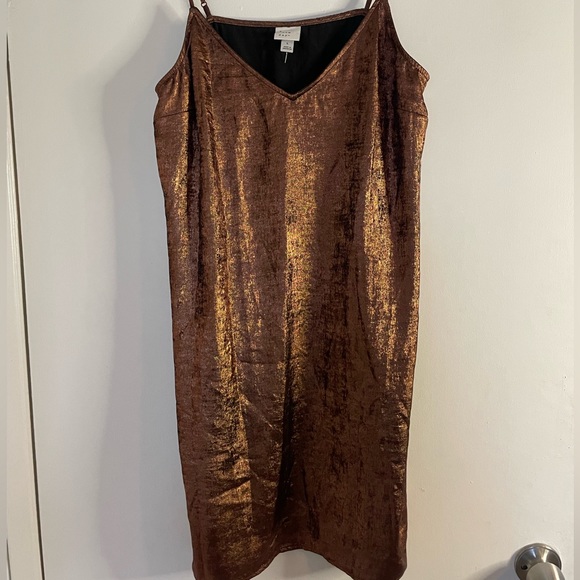 Brown Shimmery Cocktail Dress - Picture 1 of 4